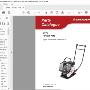 DYNAPAC DFP6 Engine Honda GX 120-CARB Phase III Parts Catalogue Manual DL00825927 - PDF DOWNLOAD