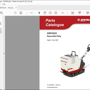 DYNAPAC DRP45DX Reversible Plate Engine Hatz 1B40 Parts Catalogue Manual -  PDF DOWNLOAD