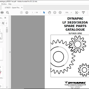 DYNAPAC LF 3820 3820A Spare Parts Catalogue Manual SLF3820-1EN2 - PDF DOWNLOAD