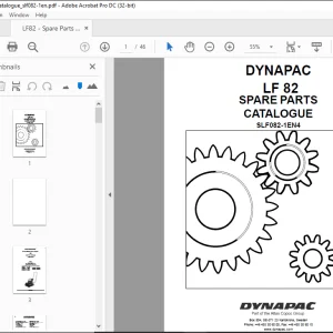 DYNAPAC LF 82 SPARE PARTS CATALOGUE MANUAL SLF082-1EN4  - PDF DOWNLOAD