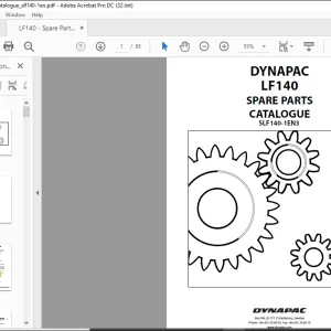 DYNAPAC LF140 SPARE PARTS CATALOGUE MANUAL SLF140-1EN3 -  PDF DOWNLOAD