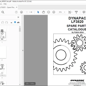 DYNAPAC LF3820 SPARE PARTS CATALOGUE MANUAL SLF3820-2EN1  - PDF DOWNLOAD