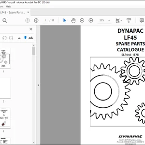 DYNAPAC LF45 SPARE PARTS CATALOGUE MANUAL SLF045-1EN3  - PDF DOWNLOAD