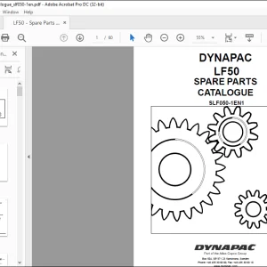 DYNAPAC LF50 Spare Parts Catalogue Manual SLF050-1EN1 -  PDF DOWNLOAD