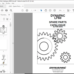 DYNAPAC LF60 Spare Parts Catalogue Manual SLF060-2EN2  - PDF DOWNLOAD