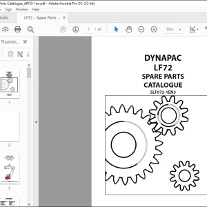 DYNAPAC LF72 Spare Parts Catalogue Manual SLF072-1EN3 -  PDF DOWNLOAD