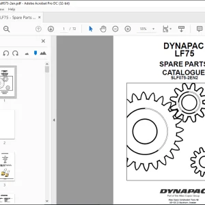 DYNAPAC LF75 SPARE PARTS CATALOGUE MANUAL SLF075-2EN2  - PDF DOWNLOAD
