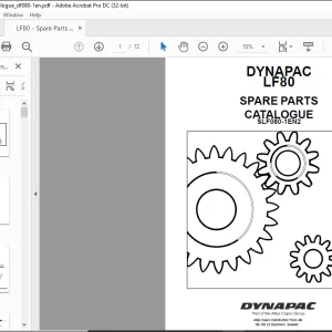 DYNAPAC LF80 SPARE PARTS CATALOGUE MANUAL SLF080-1EN2  - PDF DOWNLOAD
