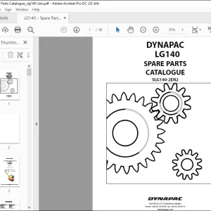 DYNAPAC LG140 Spare Parts Catalogue Manual SLG140-2EN2 -  PDF DOWNLOAD