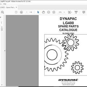 DYNAPAC LG400 SPARE PARTS CATALOGUE MANUAL SLG400-1EN1 - PDF DOWNLOAD