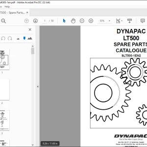 DYNAPAC LT500 SPARE PARTS CATALOGUE MANUAL SLT500-1EN2  - PDF DOWNLOAD