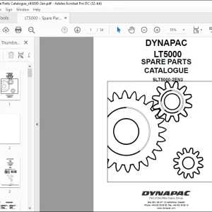 DYNAPAC LT5000 SPARE PARTS CATALOGUE MANUAL SLT5000-2EN3 - PDF DOWNLOAD