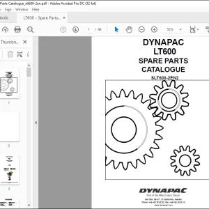 DYNAPAC LT600 SPARE PARTS CATALOGUE MANUAL SLT600-2EN2  - PFD DOWNLOAD
