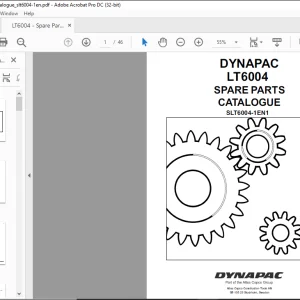 DYNAPAC LT6004 SPARE PARTS CATALOGUE MANUAL SLT6004-1EN1 -  PDF DOWNLOAD