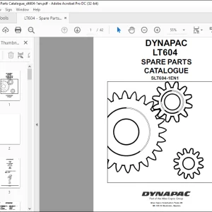 DYNAPAC LT604 Spare Parts Catalogue Manual SLT604-1EN1 - PDF DOWNLOAD