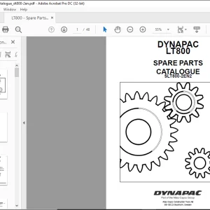 DYNAPAC LT800 Spare Parts Catalogue Manual SLT800-2EN2 -  PDF DOWNLOAD