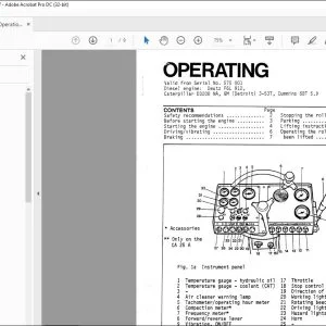 Dynapac CA 25 Vibratory Roller Operating Manual SN 575001 - PDF DOWNLOAD