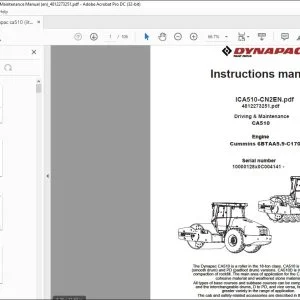 Dynapac CA510 Driving & Maintenance Instruction Manual 4812273251 - PDF DOWNLOAD