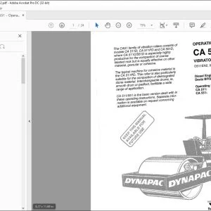 Dynapac CC 511 CC551 Vibration Roller Operation Manual - PDF DOWNLOAD