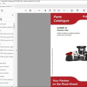 Dynapac CC4000C VI Vibratory roller Parts Catalogue Manual 4812163651 - PDF DOWNLOAD