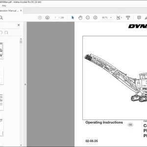 Dynapac Cold Planer PL 2000 S PL 2000 LS Operating Instructions Manual 900980988 - PDF DOWNLOAD