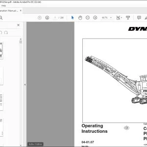 Dynapac Cold Planer PL 2000 S PL 2000 LS Operating Instructions Manual 900981225 - PDF DOWNLOAD