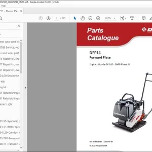 Dynapac DFP11 Forward Plate Engine Honda GX 160 CARB Phase III Parts Catalogue Manual DL00825743 - PDF DOWNLOAD