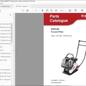 Dynapac DFP12D Forward Plate Engine Hatz 1B20 CARB Phase III Parts Catalogue Manual DL00825777 - PDF DOWNLOAD