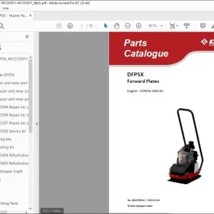 Dynapac DFP5X Forward Plates Engine HONDA GXR120 Parts Catalogue Manual 4812335011