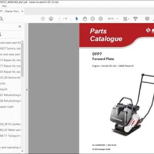 Dynapac DFP7 Forward Plate Engine Honda GX 120 CARB Phase III Parts Catalogue Manual DL00825929 - PDF DOWNLOAD