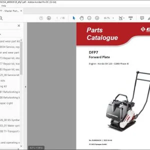 Dynapac DFP7 Forward Plate Engine Honda GX 120 CARB Phase III Parts Catalogue Manual DL00826129 - PDF DOWNLOAD