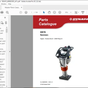Dynapac DFP7AX Rammers Engine  Honda GX120 - CARB Phase III Spare Parts Catalogue Manual DL00825585  - PDF DOWNLOAD