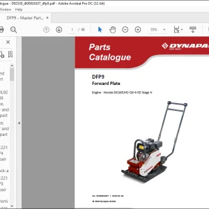 Dynapac DFP9 Forward Plate Engine Honda GX160UH2-QX-4-SD Stage V Spare Parts Catalogue Manual DL00826307 - PDF DOWNLOAD