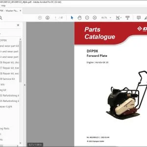 Dynapac DFP9X Forward Plate Engine Honda GX 16 Parts Catalogue Manual 4812085123 - PDF DOWNLOAD