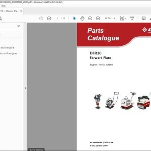 Dynapac DFR10 Forward Plate Engine Honda GX160 Parts Catalogue Manual 4812086008 - PDF DOWNLOAD