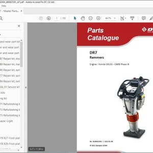 Dynapac DR7 Rammers Engine Honda GX100 CARB Phase III Parts Catalogue Manual DL00825391 - PDF DOWNLOAD