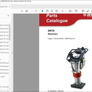 Dynapac DR7X Rammers Engine Honda GX120 CARB Phase III Parts Catalogue Manual DL00825583 - PDF DOWNLOAD