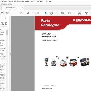 Dynapac DRP15D Reversible Plate Engine Hatz 400 Stage V Spare Parts Catalogue Manual DL00826105 -  PDF DOWNLOAD
