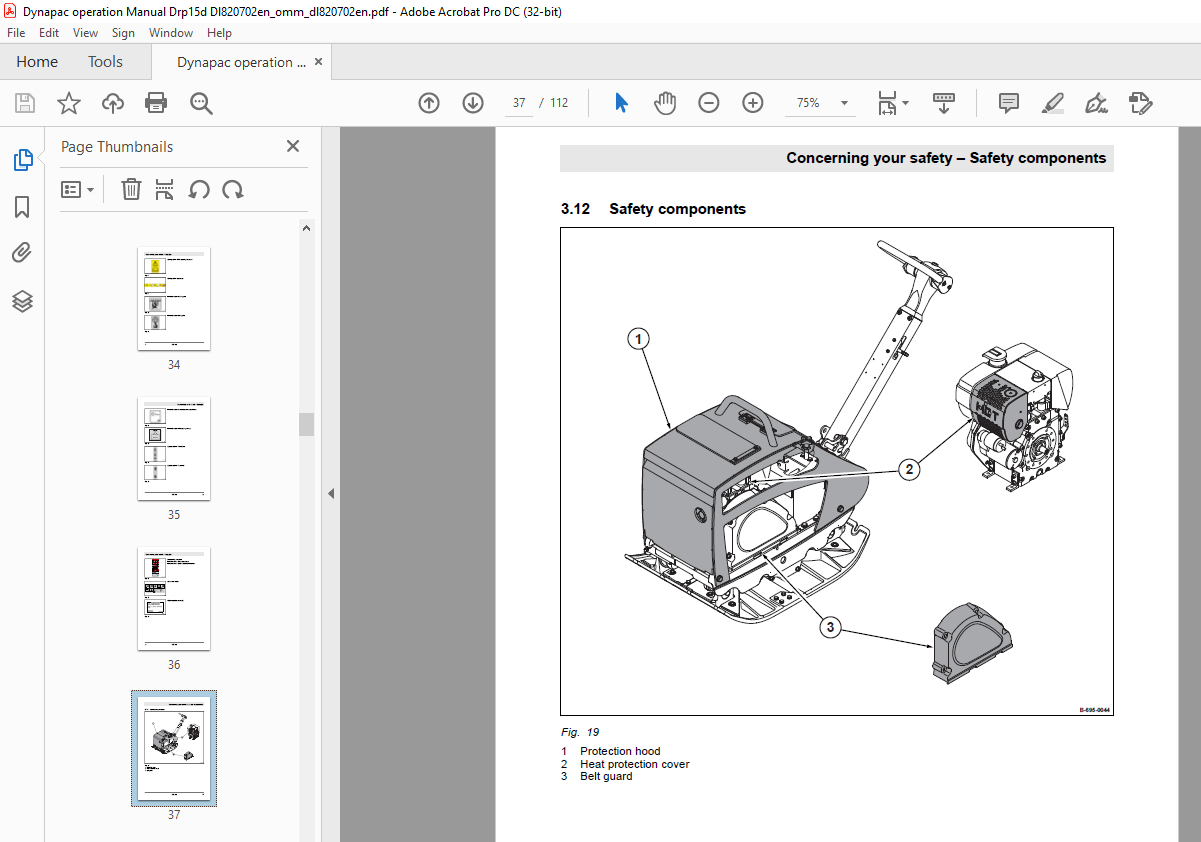 Dynapac DRP15D Reversible Plate Operating & Maintenance Instruction ...