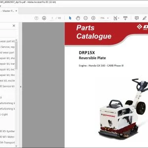 Dynapac DRP15X Reversible Plate Engine Honda GX 160 CARB Phase III Parts Catalogue Manual DL00825937 - PDF DOWNLOAD
