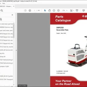 Dynapac DRP25D Reversible Plate Engine Hatz 1B20 Parts Catalogue Manual DL00825945 - PDF DOWNLOAD