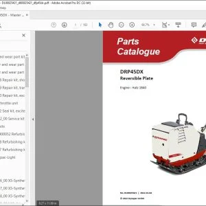 Dynapac DRP45DX Reversible Plate Engine Hatz 1B40 Parts Catalogue Manual DL00825421 - PDF DOWNLOAD