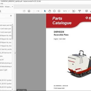 Dynapac DRP45DX Reversible Plate Engine Hatz 1B40 Parts Catalogue Manual DL00825423 - PDF DOWNLOAD