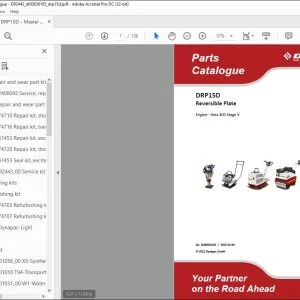 Dynapac DRP60D Reversible Plate Engine Hatz 700 Stage V Parts Catalogue Manual DL00826109 - PDF DOWNLOAD