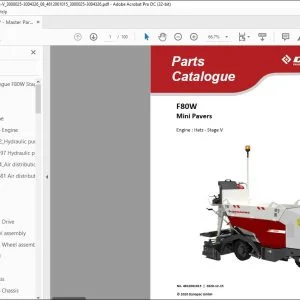 Dynapac F80W Mini Pavers Engine Hatz Stage V Parts Catalogue Manual 4812061015 - PDF DOWNLOAD