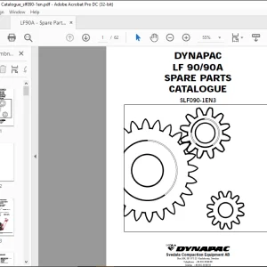 Dynapac LF 90 90A Spare Parts Catalogue Manual SLF090-1EN3 - PDF DOWNLOAD