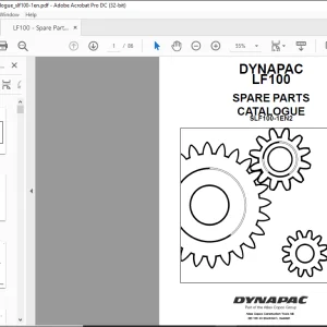Dynapac LF100 Parts Catalogue Manual SLF100-1EN2 -  PDF DOWNLOAD