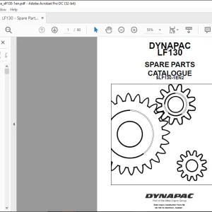 Dynapac LF130 Parts Catalogue Manual SLF130-1EN2 -  PDF DOWNLOAD