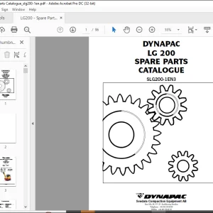 Dynapac LG 200 Spare Parts Catalogue Manual SLG200-1EN3  - PDF DOWNLOAD