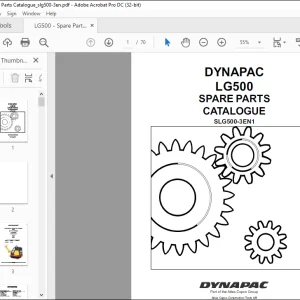 Dynapac LG500 Spare Parts Catalogue Manual SLG500-3EN1 - PDF DOWNLOAD